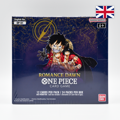One Piece Card Game - Romance Dawn 1. Print (Blue Bottom) - Display OP-01 (Englisch)